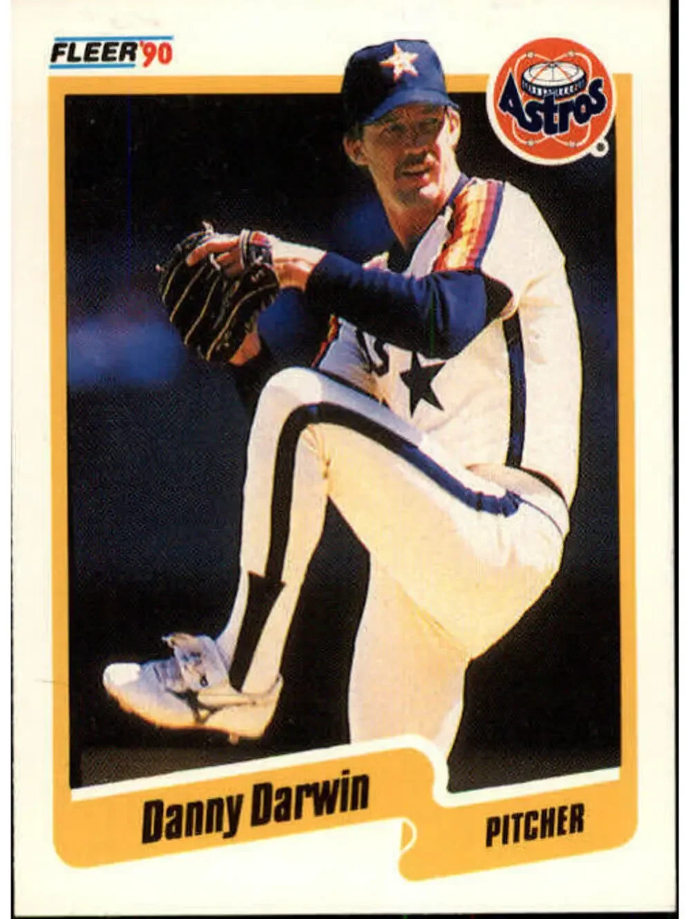 1990 Danny Darwin Fleer Baseball Card #227
